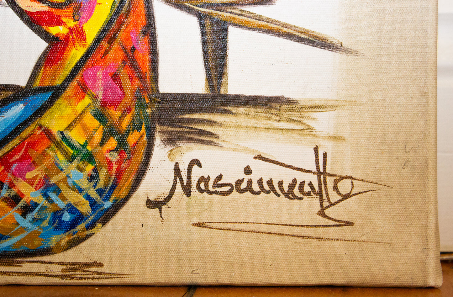 Multicoloured Women with Fish and Vases